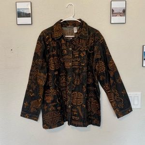 NWT Chico’s embroidered jean jacket, size 3